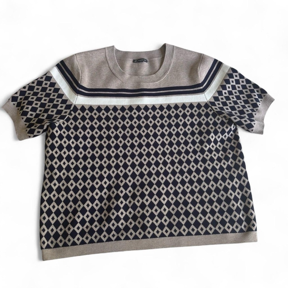 Stylish Geometric Pattern Sweater - Black and Gray